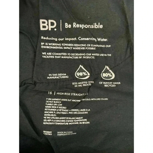 bp high rise distressed crop jeans black wash Sz 16 Nordstrom Blogger Denim - Picture 6 of 6